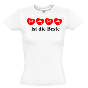 mama beste kurzarm weiß